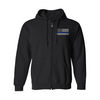 Thin Blue Line Full Zip - Thin Blue Line American Flag - Unisex TBLH-ZIP-BLACK-M
