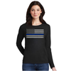Thin Blue Line Womens - Long Sleeve Classic WOMEN-LS-CLASSIC-BLUE-BLACK-SMALL