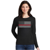 Thin Blue Line Womens - Long Sleeve Classic WOMEN-LS-CLASSIC-RED-BLACK-MEDIUM