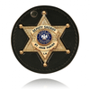 Boston Leather 3.75 Circle Recessed Badge Holder with Clip 600-9004