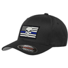 Thin Blue Line FlexFit Skull Thin Blue Line Hat FLEX-SKULL-BLACK-LARGE