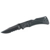 KaBar Mule Folder Black, Polyester Sheath, Serrated Edge (Clam Pack)