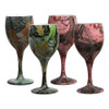 Rivers Edge Products 4 Pack Camo Wine Glasses 2 Green /2 Pink