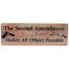 Rivers Edge Products 10.5" x 3.5" Tin Sign Second Amendment