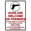 Rivers Edge Products 12" x 17" Tin Sign Guns Are Welcome
