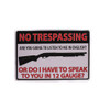 Rivers Edge Products 12" x 17" Tin Sign No Trespassing 12 Gauge