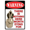 Rivers Edge Products 12" x 17" Tin Sign Warning-There's Nothing Here
