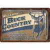 Rivers Edge Products 12" x 17" Tin Sign Buck County