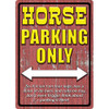 Rivers Edge Products 12" x 17" Tin Sign Horse Parking