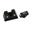 Trijicon Walther Bright and Tough 3 Dot Night Sight Set PPS/PPX/PPS M2, Green Front and Rear Lamps