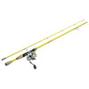 Eagle Claw Featherlight Spinning Combo 56 Length, 2 Piece Rod, Ultra Light Power, Yellow