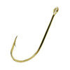 Eagle Claw Plain Shank Offset Hook, Gold Size 3/0 (Per 8)
