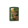 Zippo Outdoors Windproof Lighter Matte Green with Buck Design