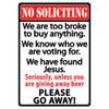Rivers Edge Products 12" x 17" Tin Sign No Soliciting