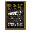 Rivers Edge Products 12" x 17" Tin Sign Gun Safety #1