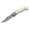 Boker Knives Magnum Folding Knife Damascus, 3.10 Blade, White Bone Handle