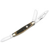 Boker Knives Beer Barrel Folding Knife Stockman, (3) 3 satin Blades, Slip Joint, Brown Wood Handle