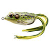LiveTarget Lures Frog Hollow Body 2 5/8", Number 2/0 Hook Size, Topwater Depth, Green/Yellow