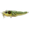LiveTarget Lures Frog Popper 3", Number 4 Hook Size, Topwater Depth, Green/Yellow