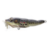 LiveTarget Lures Frog Popper 3", Number 4 Hook Size, Topwater Depth, Green/Yellow Brown/Black