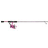 Shakespeare Amphibian Spinning Combo 30, 1 Bearings, 56 Length, 2 Piece Rod, Medium, Pink, Ambidextrous