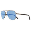 REVO Raconteur Sunglasses Gun Metal Frames, Blue Water Serilium Lens