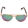 REVO Raconteur Sunglasses Gold Frames, Green Water Serilium Lens