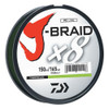 Daiwa J-Braid Braided Line, 50 lbs Tested 165 Yards/150m Filler Spool, Chartreuse