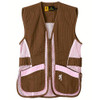 Browning Junior Trapper Creek Shooting Vest for Her Brown/Pink/Tan, X-Large
