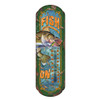 Rivers Edge Products Tin Thermometer Fish On Tin