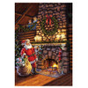 Rivers Edge Products 24"x16" LED Wall Art Santa Surprise