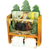 Rivers Edge Products Magazine Rack with Toliet Paper Holder Bear