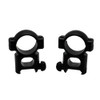 Weaver Mount Ring Pair See-Thru-, Matte Black