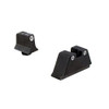 Trijicon Bright and Tough Night Sight Suppressor Set Glock 17-39 Models, White Front/Rear with Green Front Lamp/Yellow Rear Lamps