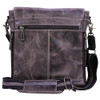 Gun Toten Mamas Buffalo Leather Vertical Messenger Bag, Vintage Brown Distress