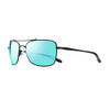 REVO Territory Sunglasses Black Frames, Blue Water Serilium Lens