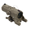 NcStar ECO MOD2 4x34mm Scope Urban Tactical Reticle, Blue and Red Illuminated, Tan