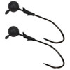 Eagle Claw TroKar ProV Bend Ball Head Jig 1/4 oz, Black Chrome Hook, Tungsten, Per 2