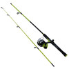 Zebco  Quantum Splash Spinning Combo Green, 20sz, 5.3:1 Gear Ratio, 6 Length, 2 Piece Rod, 4-8 lb, Ambidextrous
