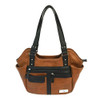 NcStar VISM Concealed Carry Hobo Bag Brown with Black Trim, Large