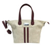 NcStar VISM Concealed Carry Satchel Off White with Burgundy Trim