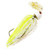 Z-man ChatterBait Freedom Lures 3/8 oz Weight, 5/0 VMC X Long Wide Gap Hook, Chartreuse/White/Gold Blade, Per 1