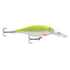 Rapala Shad Rap Lure Size 05, 2" Length, 5'-11' Depth, 2 #6 Treble Hooks, Silver Fluor Chartreuse