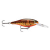 Rapala Shad Rap Lure Size 05, 2" Length, 4'-9' Depth, 2 No 8 Treble Hooks, Dark Brown Crawdad, Per 1