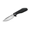 Boker Knives Plus Folding Knife Lateralus, 3.70 D2 Stonewashed Blade, Black G10 with SS Back Handle