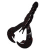 Strike King Lures Rage Tail Craw Soft Lure 4" Body Length, Black Neon, Per 7
