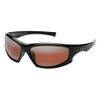 Strike King Lures S11 Optics Sunglasses Atlantic Style, Shiny Black Frame, Dark Amber Brown Lens
