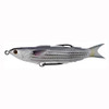 LiveTarget Lures Mullet Hollow Body Lure Saltwater, 3 3/4" Length, 3/8 oz, Surface Depth, Natural/Black, Per 1