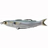 LiveTarget Lures Mullet Hollow Body Lure Saltwater, 5 3/8" Length, 5/8 oz, Surface Depth, Silver, Per 1