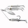 LiveTarget Lures Baitball Spinner Rig Freshwater, Large, 3/4 oz Weight, 1-15 Depth, Pearl White/Silver, Per 1